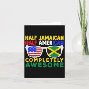 Carte Demi-Jamaïcain Demi-Américain Fête de l'Indépendan