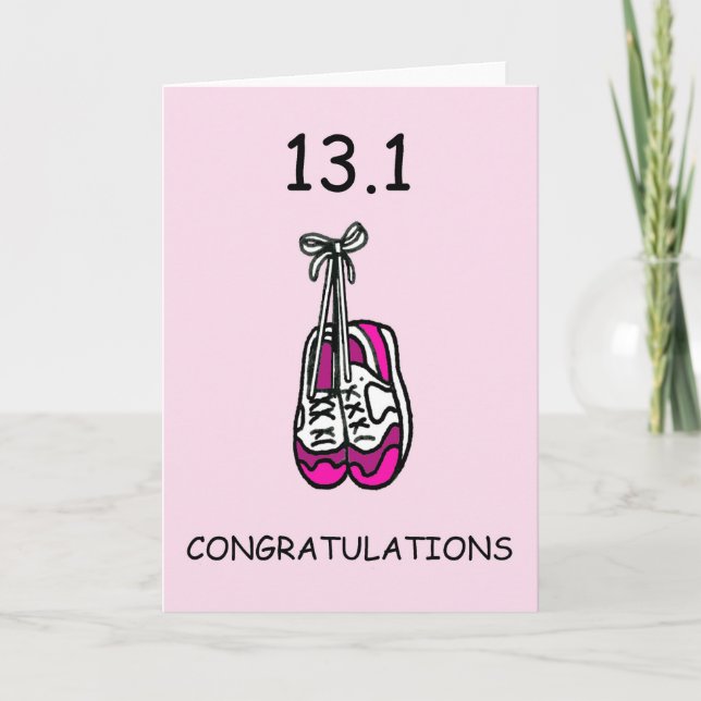 Carte Demi-Marathon Félicitations pour Elle. (Devant)