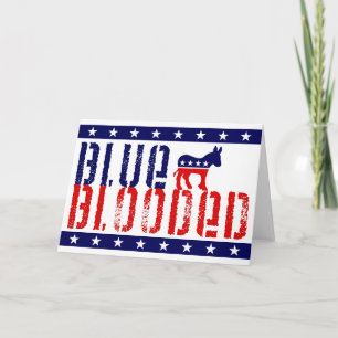 Carte démocrate blooded par bleu