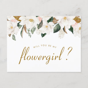carte demoiselle d'honneur fleur de magnolia