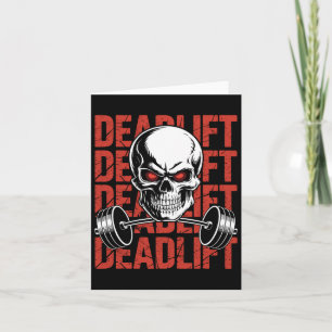 Carte Démontage Skull Skeleton Exercice Powerlifting Gym