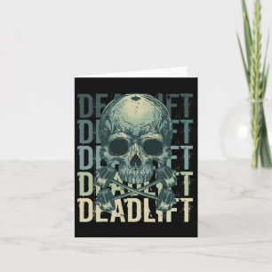 Carte Démontage Skull Skeleton Exercice Powerlifting Gym