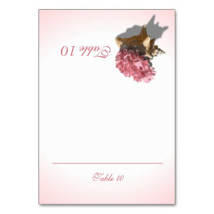 Carte d'emplacement Coquille de mer rose Hydrangea