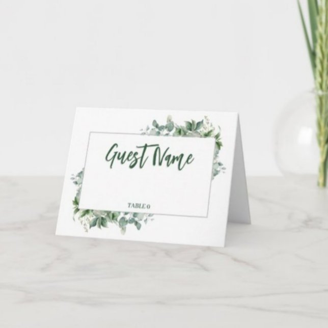 Carte d'emplacement de la table frontière Eucalypt (Place Cards)
