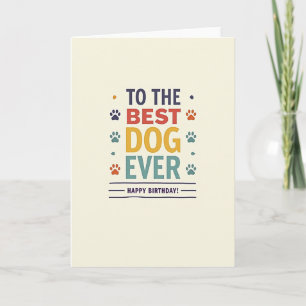Carte d'empreinte de patte du meilleur chien