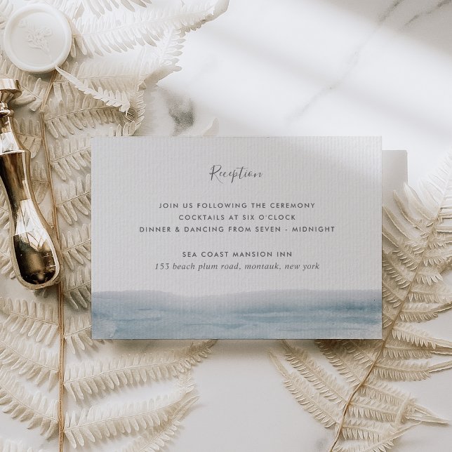 Carte d'encart de réception de mariage en bord de  (Créateur téléchargé)