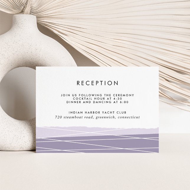 Carte d'encart de réception de mariage Lineation | (Créateur téléchargé)