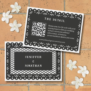 CARTE D'ENCOMBREMENT PICADO EN PAPEL NOIR MEXICAIN