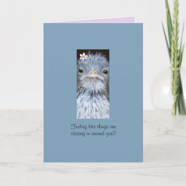 carte d'encouragement aux oiseaux doux (Devant)