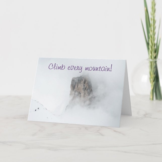 Carte d'encouragement avec alpinistes (Devant)