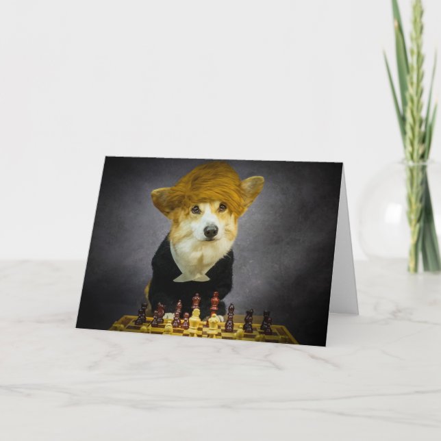 Carte d'encouragement Corgi (Devant)