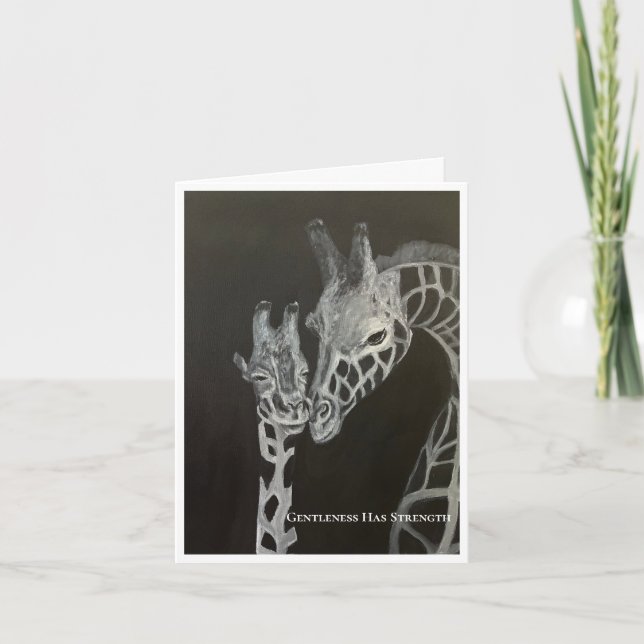 Carte d'encouragement de girafe (Devant)