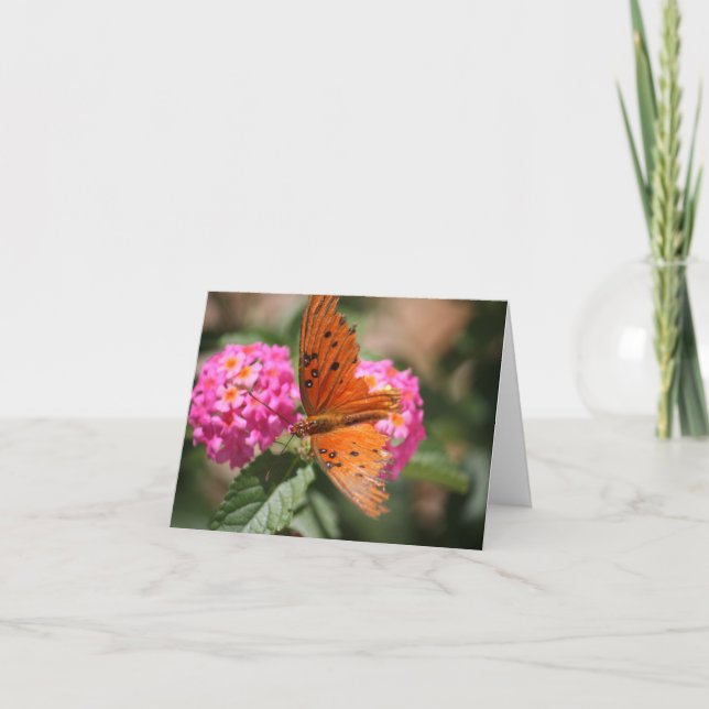 Carte d'encouragement de papillon (Devant)