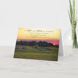 Carte d'encouragement des Bénédictions abondantes