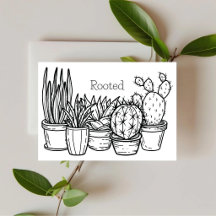 Carte d'encouragement Desert Ink Rooted
