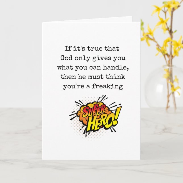 Carte d'encouragement et de support (Fleur jaune)