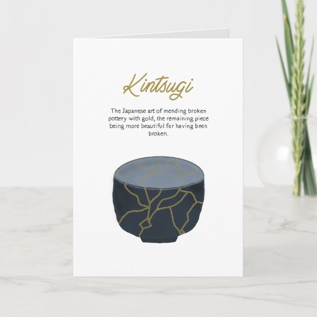 Carte d'encouragement Kintsugi Golden Joinery (Devant)
