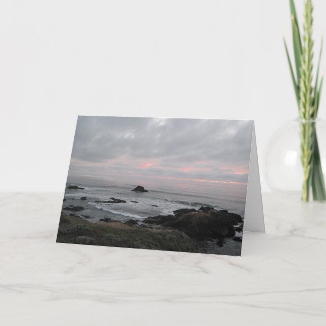 Carte d'encouragement : Littoral rocheux au (Devant)