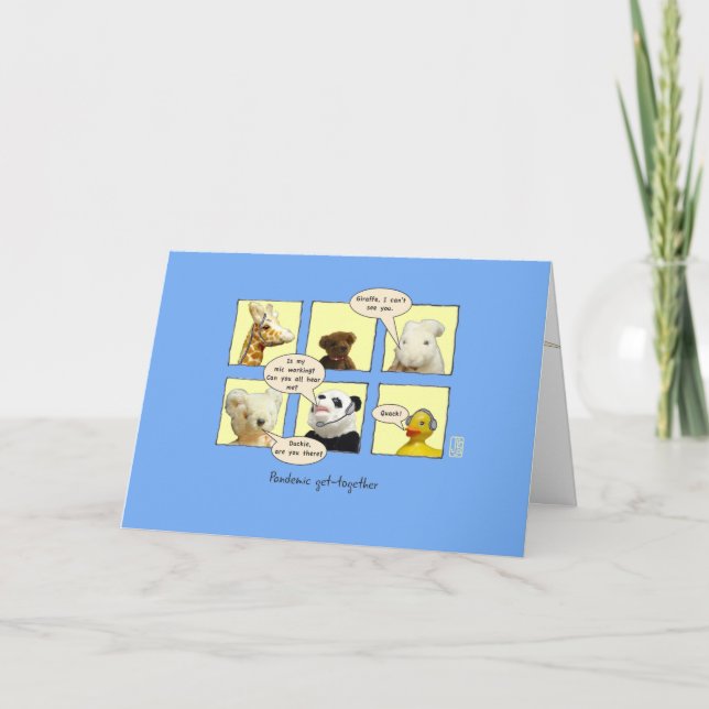 Carte d'encouragement Pandemic Animaux in Windows (Devant)