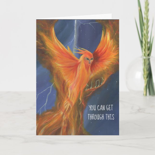 Carte d'encouragement Phoenix (Devant)