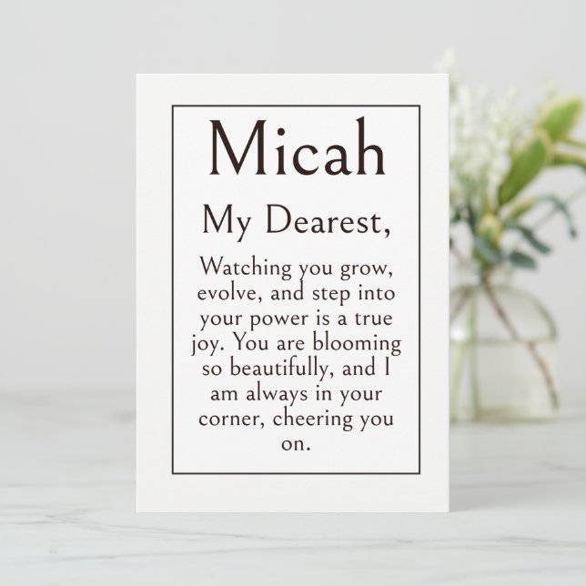 Carte d'encouragement pour ami(e) stimulante, Amit (Debout devant)
