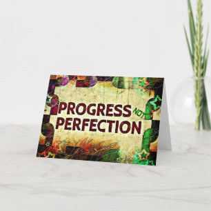 Carte d'encouragement - Progrès pas la perfection