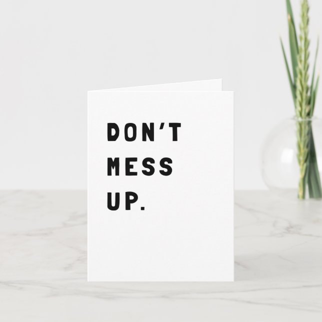 Carte d'encouragement sarcastique amusante (Devant)