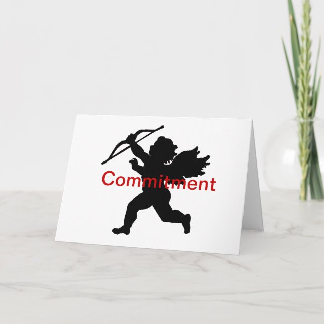 Carte d'engagement Black Cupid Anti-Valentine (Devant)