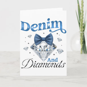 Carte Denim Et Diamants Arc Dames Filles Femmes 