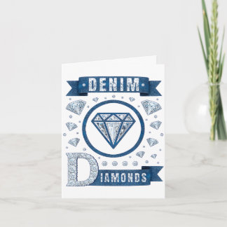 Carte Denim et diamants style glamour de cowgirl western