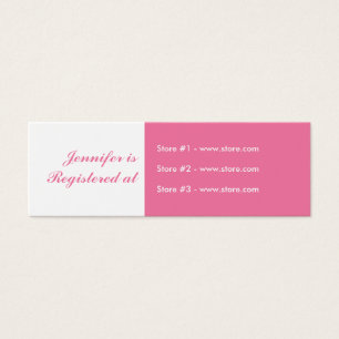 Carte d'enregistrement de baby shower de cigogne