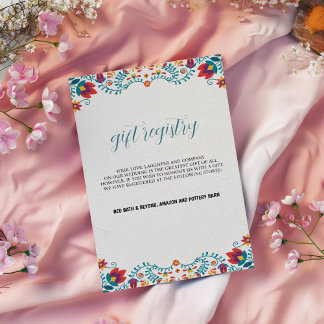 Carte d'enregistrement de Mariage Floral Coloré Me