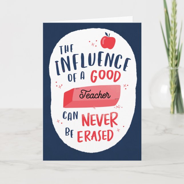 Carte d'enseignant Merci (Devant)