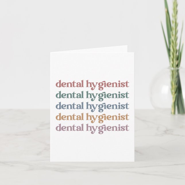 Carte Dental Hygienist Retro | RDH Dentist Dental gifts (Devant)