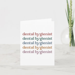 Carte Dental Hygienist Retro RDH Dentist Dental gifts