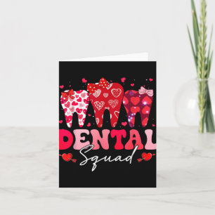 Carte Dental Squad Funny Valentines Day Retro Dentist Va