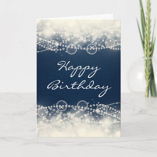 Carte Dentelle abstraite élégante et anniversaire de (Devant)