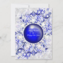 Dentelle en céramique Bleu de Grèce & flocon de ne