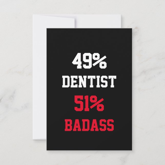 Carte Dentist  Badass Card (Devant)