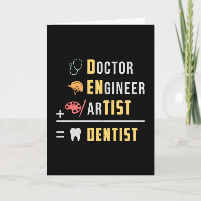 Carte Dentist Dental Dents Docteur Dent Dent Drôle Idée  (Devant)