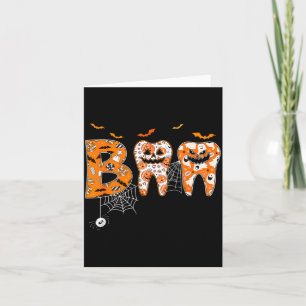 Carte Dentiste de la citrouille d'Halloween Hygiéniste d