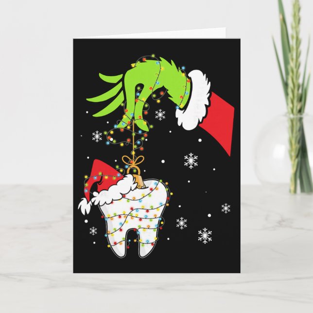 Carte Dentiste dentaire instantané Noël Xmas L (Devant)