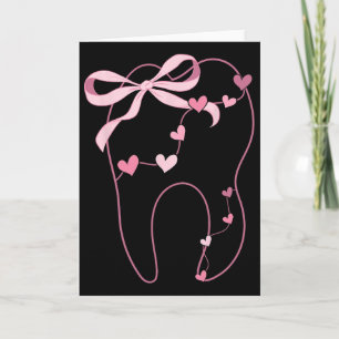 Carte Dentiste molaire à noeud coquette hygiéniste denta