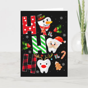 Carte Dentiste Noël Amusant Dent Cadeau Dentaire Carreau