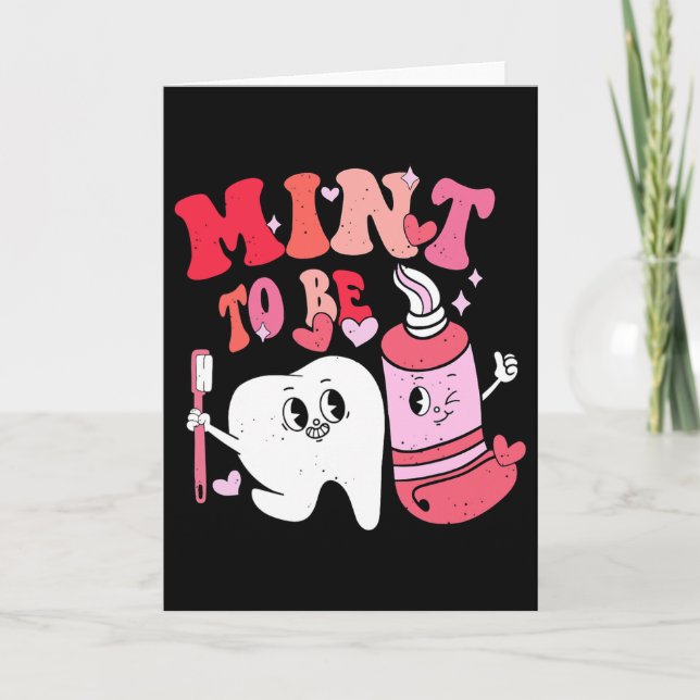Carte Dentiste Saint-Valentin Menthe Pour Brosse À Dents (Devant)