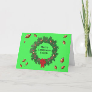 Carte d'entraîneur de football de Noël