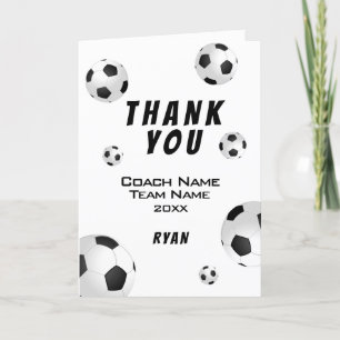 Carte d'entraîneur Merci de ballon de football