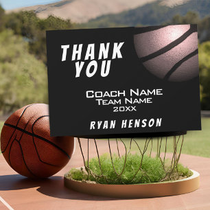 Carte d'entraîneur moderne en Merci noir à bille m