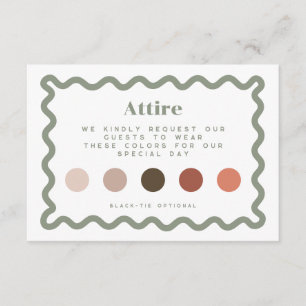 Carte d'entrée Mariage Sage Green Boho