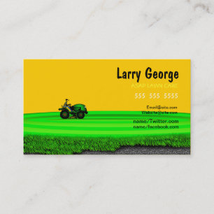 Carte d'entreprise de services de soin de pelouse